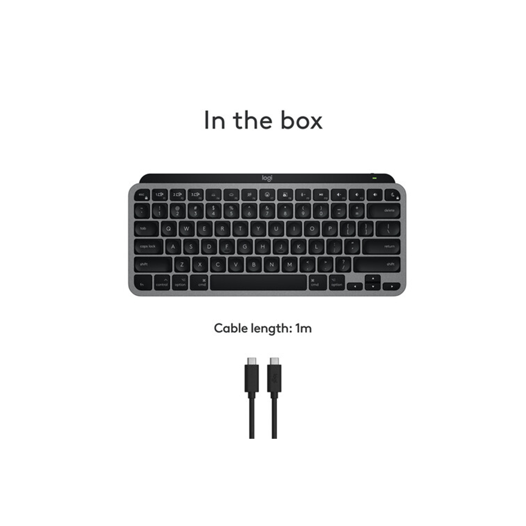 Logitech MX Keys Mini Wireless Keyboard for Mac - Space Gray in Qatar Logitech MX Keys Mini Wireless Keyboard for Mac - Space Gray in Qatar